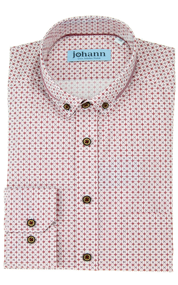 Hemd 3034 10199, rot  - Slim fit